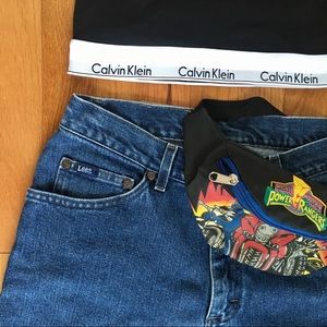 90s Vintage Mom Jeans Lee High Waisted Dark Wash